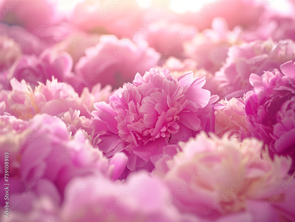 Banner or wallpaper featuring pink peonies Banner or wallpaper featuring pink peonies