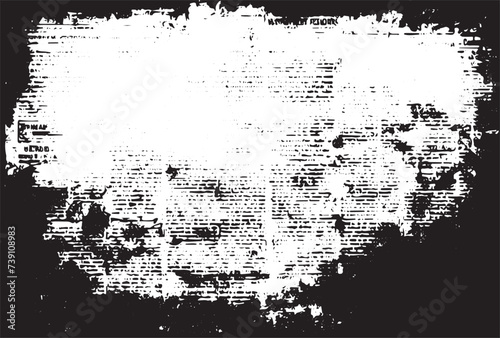 OLD DARK SCRATCHED PAPER TEXTURE BACKGROUND, VINTAGE NEWSPAPER PATTERN