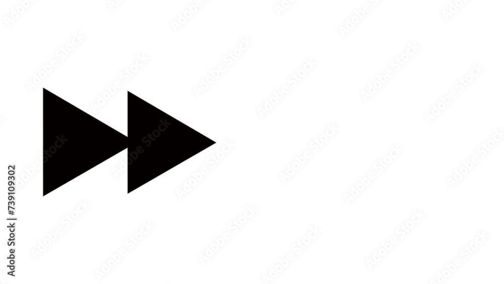 Black arrows showing the direction to the right. Animation isolated on the alpha channel. Black arrows showing the direction to the right. Animation isolated on the alpha channel.