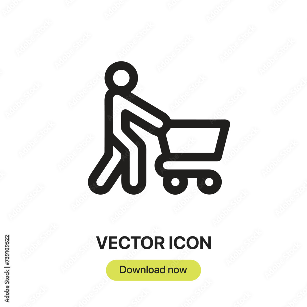 Shopping icon vector. Linear-style sign for mobile concept and web design. Shopping symbol illustration. Pixel vector graphics - Vector. Shopping icon vector. Linear-style sign for mobile concept and web design. Shopping symbol illustration. Pixel vector graphics - Vector.
