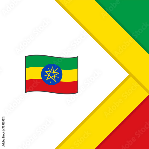 Ethiopia Flag Abstract Background Design Template. Ethiopia Independence Day Banner Social Media Post. Ethiopia Cartoon