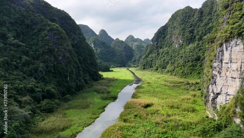 The most beautiful landscape in Ninh Binh - Vietnam. photo