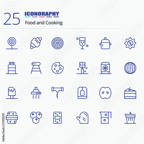Bakery shop elements - minimal thin line web icon set. Outline icons collection. Simple vector illustration.