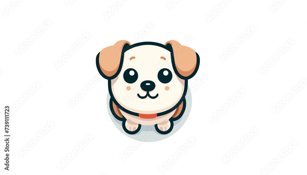Concept of a cute dog image. Vector illustration. Concept of a cute dog image. Vector illustration.