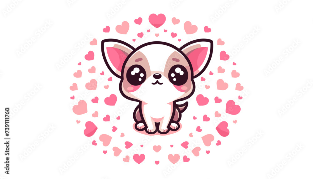 Fototapeta premium Concept of a cute dog image. Vector illustration.