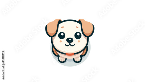 Concept of a cute dog image. Vector illustration.