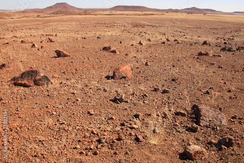 red rocky landscape in Namibia