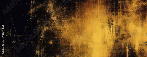 gold black paint wall texture. black and gold  abstract grunge background. Abstract artistic background. Black and gold painting background. black and gold grunge.