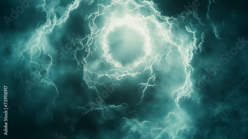 Ethereal Electric Storm: Cosmic Energy Pulse in Cloudscape photo