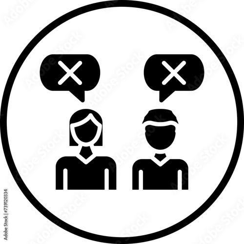 People Disagree Icon Style