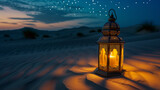 Ramadan lamp in the desert