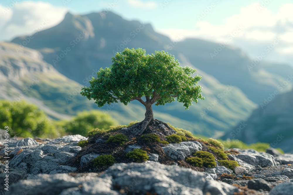 Image showcasing An organization supporting reforestation projects to offset its carbon ...