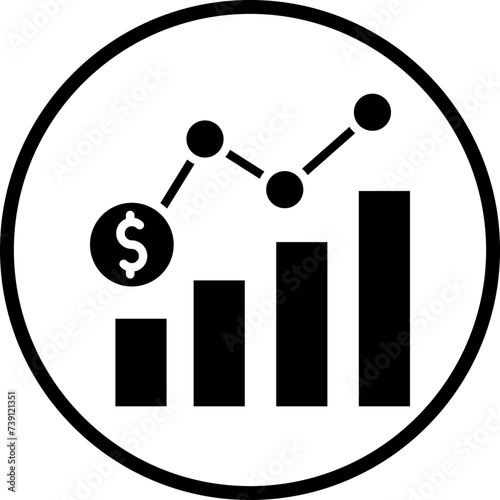 Average Dollar Sale Icon Style