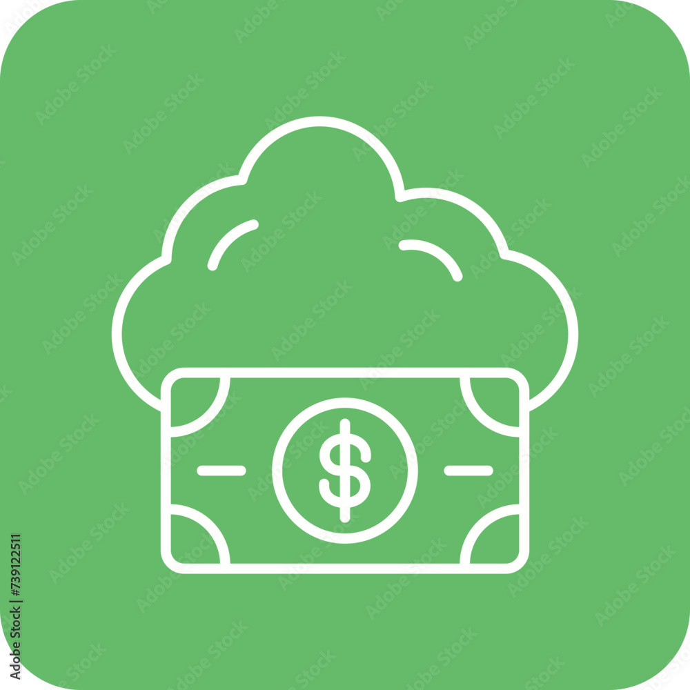 Cloud Money Icon Cloud Money Icon