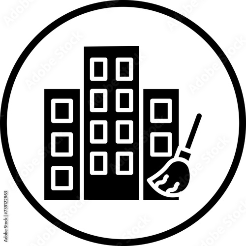 Hotel Cleaning Icon Style