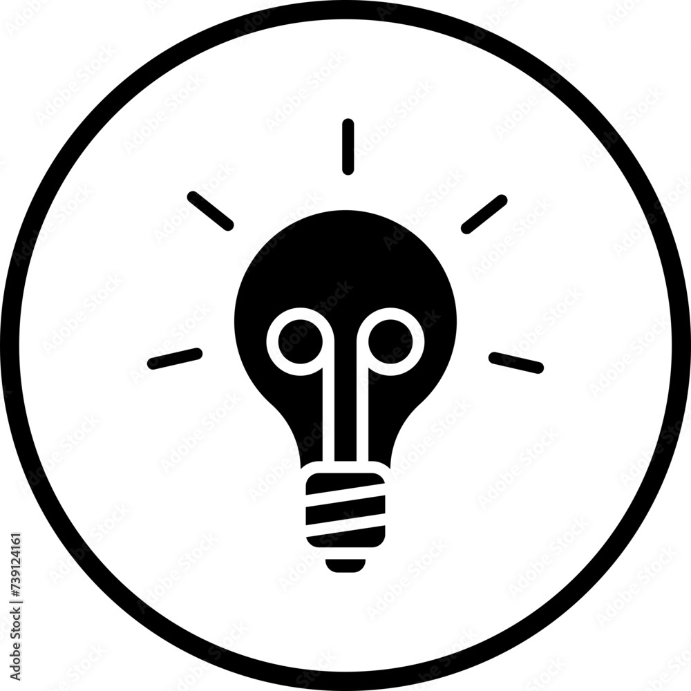 Halogen Lamp Icon Style