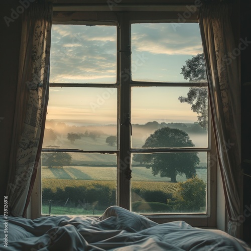 Bed Positioned Under Bedroom Window © BrandwayArt