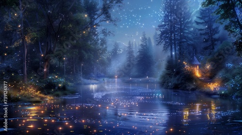 Underneath a canopy of twinkling stars  on Mother s Day  a spectral river winds its way through the heart of a mystical forest