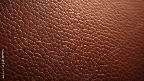 Rustic Charm: Brown Bison Leather Close-up