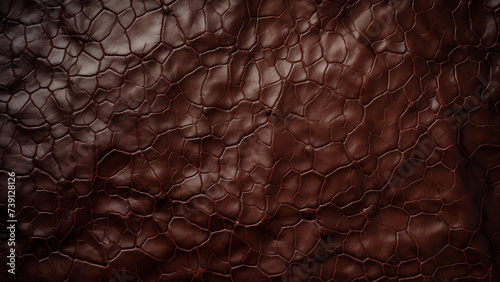 The Beauty of Bison: Detailed Brown Leather Texture