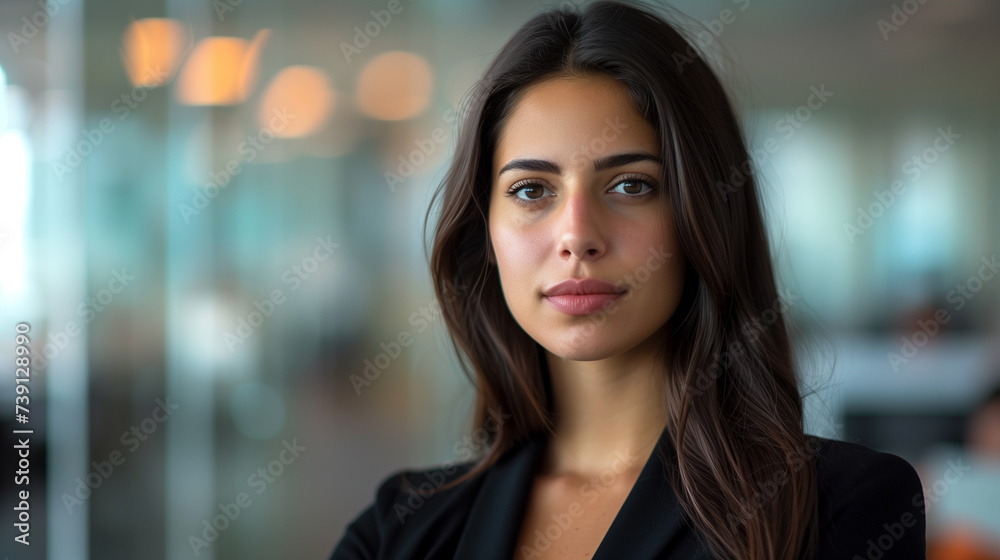 Professional Woman in Modern Office Setting Professional Woman in Modern Office Setting