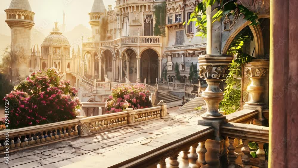 Beautiful generic castle architecture detail