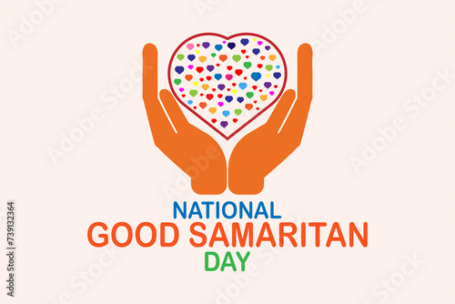 National Good Samaritan Day. Suitable for greeting card, poster and banner, wallpaper. photo