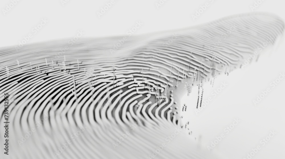 Fingerprint made of marble. Identification and verification of identity. Unique biometric fingerprint Fingerprint made of marble. Identification and verification of identity. Unique biometric fingerprint