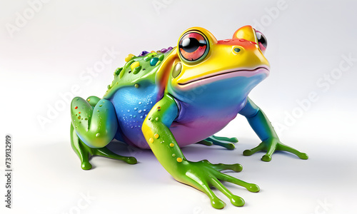 frog on a white background