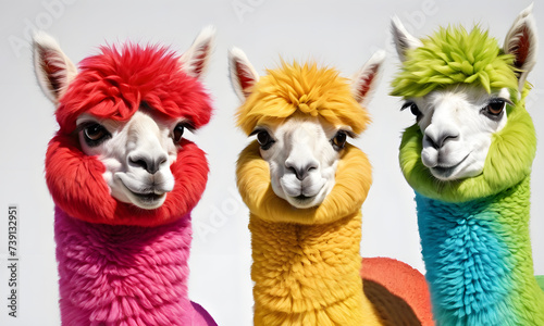 3 colorful llama 