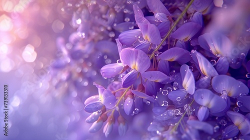 Wisteria Bliss  Macro shot capturing the calming rhythms and fluid forms of wisteria blooms.