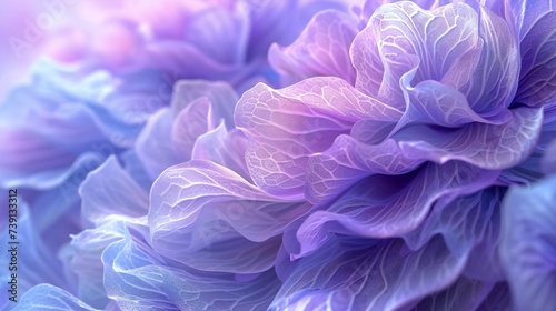 Wisteria Waves: Extreme macro shot reveals the flowing, wavy petals of wisteria in graceful motion.