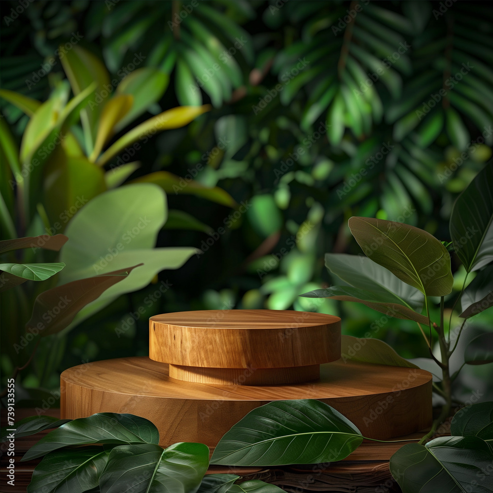 Wooden podium for product presentation Wooden podium for product presentation