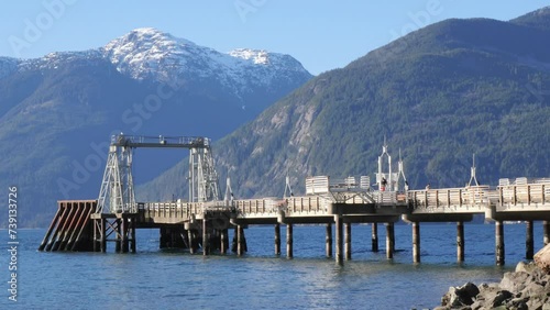 Porteau Cove Provincial Park  during a winter in the Howe Sound along the Sea-to-Sky Highway near Squamish in British Columbia, Canada photo