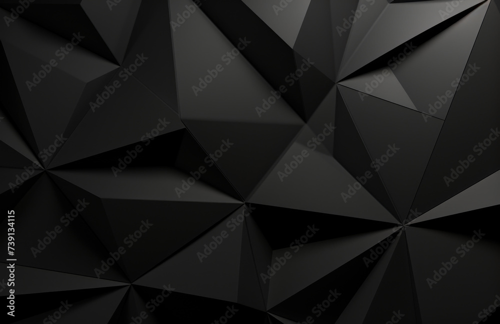 Black abstract polygonal background wall Black abstract polygonal background wall