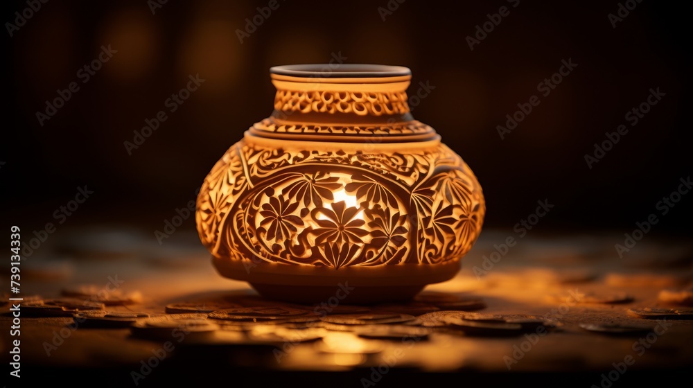 Diwali celebration, festive diwali clay lamps. Diwali celebration, festive diwali clay lamps.