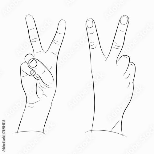 Hand gestures on a white background. Abstract vector illustration. Communication concept.Cartoon illustration design.