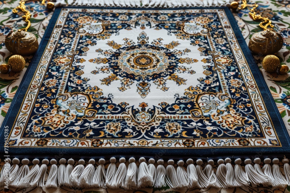 Fototapeta premium beautiful prayer mat islam design professional photography