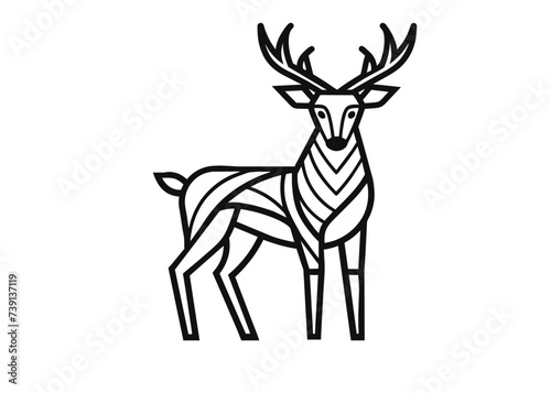 Deer  creative logo isolated