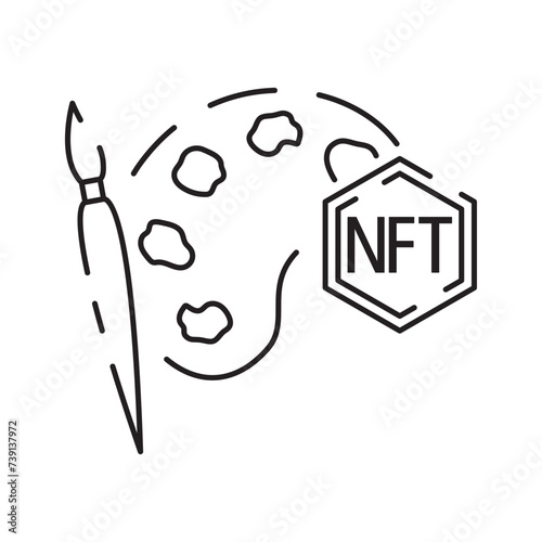 Icon Line NFT vector digital artwork