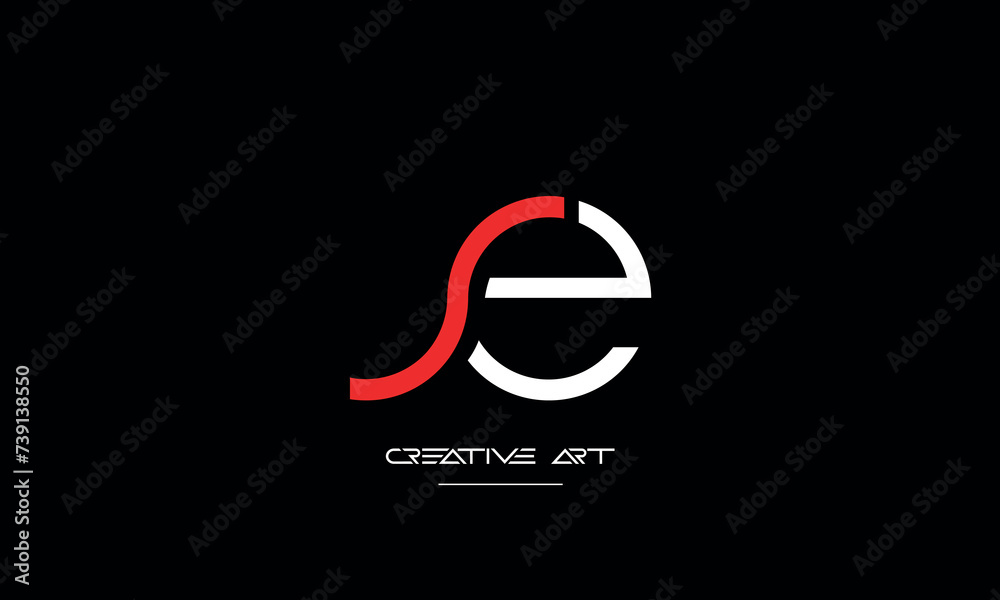 ES, SE, E, S abstract letters logo monogram