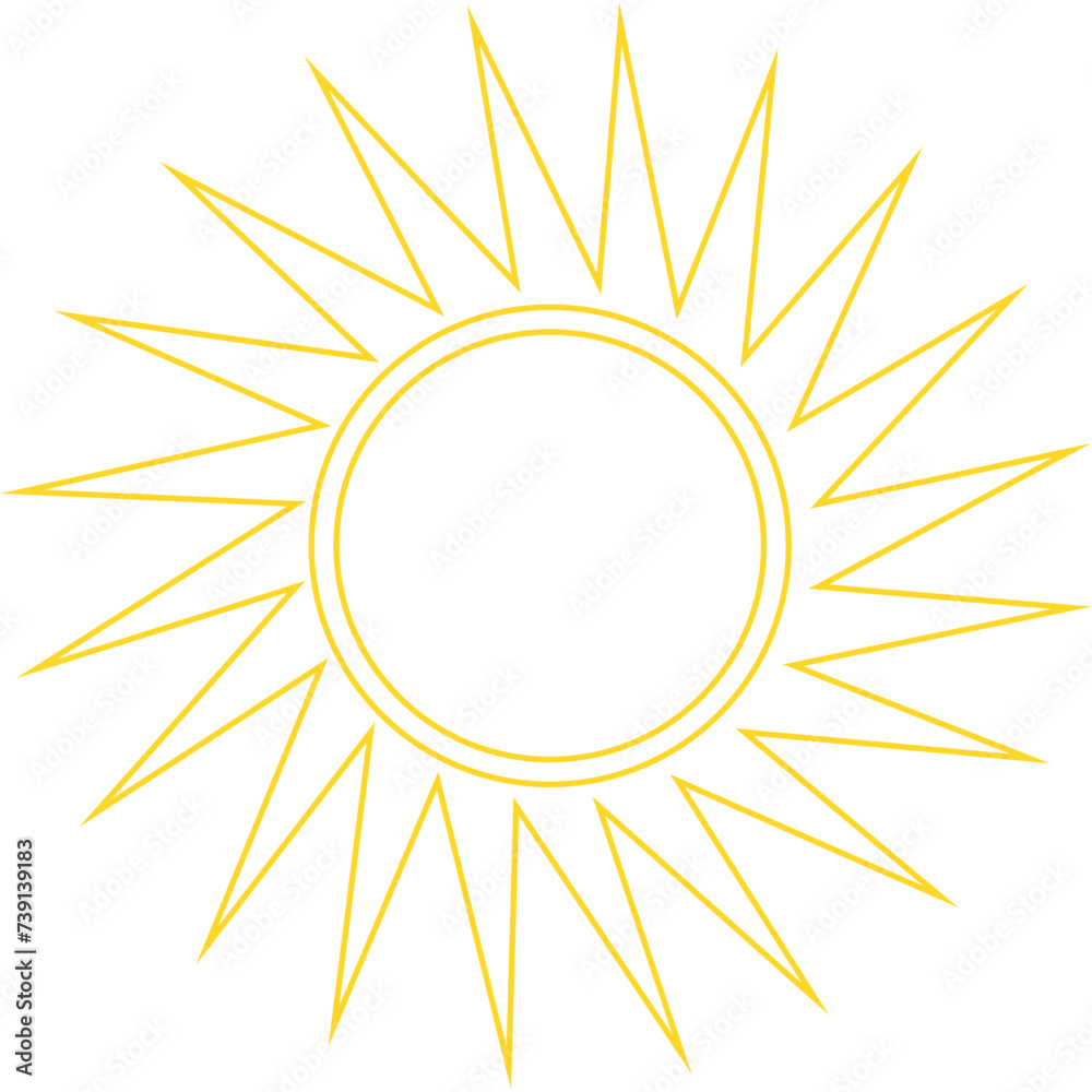 Sun Icon Line Sun Icon Line