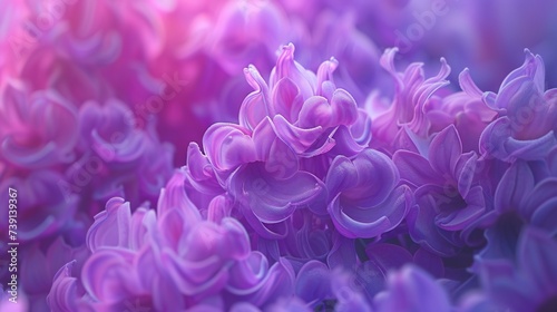 Extreme macro reveals the hyacinth s wavy allure  a dance of fluid forms and calming rhythms.