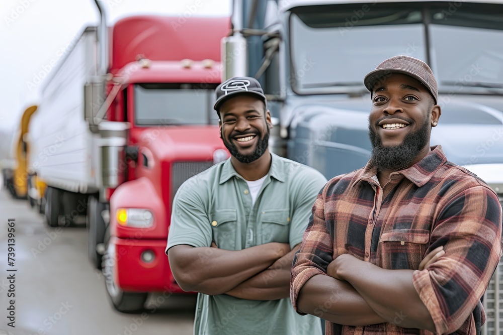 © Murda - A senior truck driver smiles warmly, reflecting years of experience and dedication in his profession. © Murda - A senior truck driver smiles warmly, reflecting years of experience and dedication in his profession.