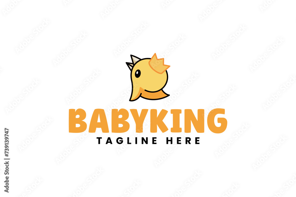 king baby chick mascot logo design for food and beverage company business king baby chick mascot logo design for food and beverage company business