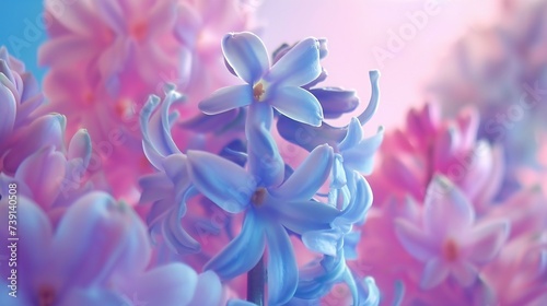 Hyacinth Mirage: Close-up captures the illusion of petals melting into soft hues.