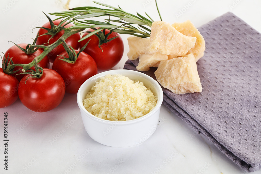Shredded Italian hard parmesan cheese Shredded Italian hard parmesan cheese