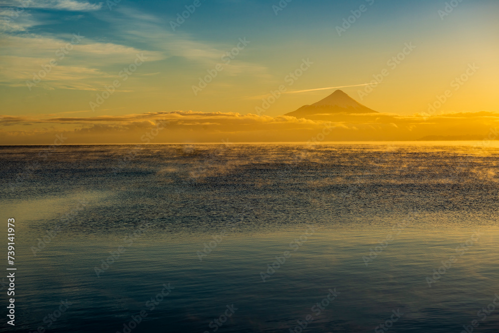 A beautiful sunset in Puerto Varas, Chile
