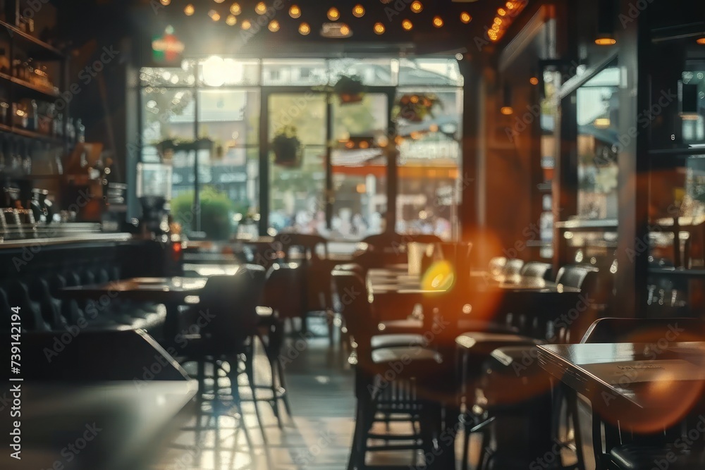 Blurred cafe scene perfect for background ambiance capturing essence of bustling coffee shop or restaurant with bokeh effect showcasing abstract interior atmosphere suitable for business dining Blurred cafe scene perfect for background ambiance capturing essence of bustling coffee shop or restaurant with bokeh effect showcasing abstract interior atmosphere suitable for business dining