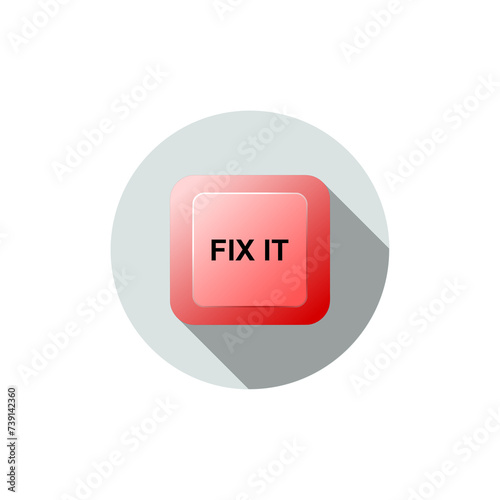 Fix it button icon isolated on transparent background